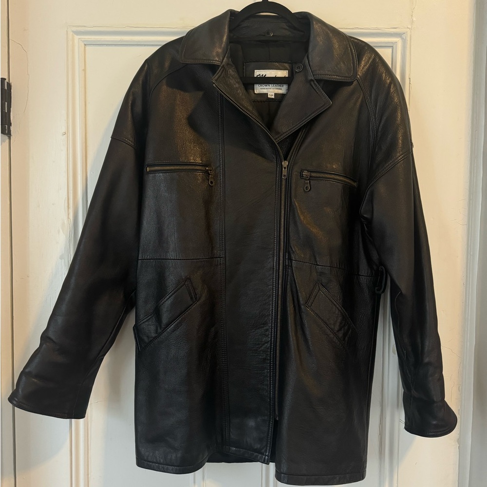 Men's Vintage Black Leather Jacket